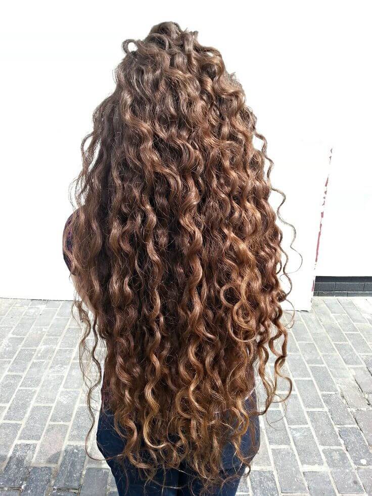 long curly hair