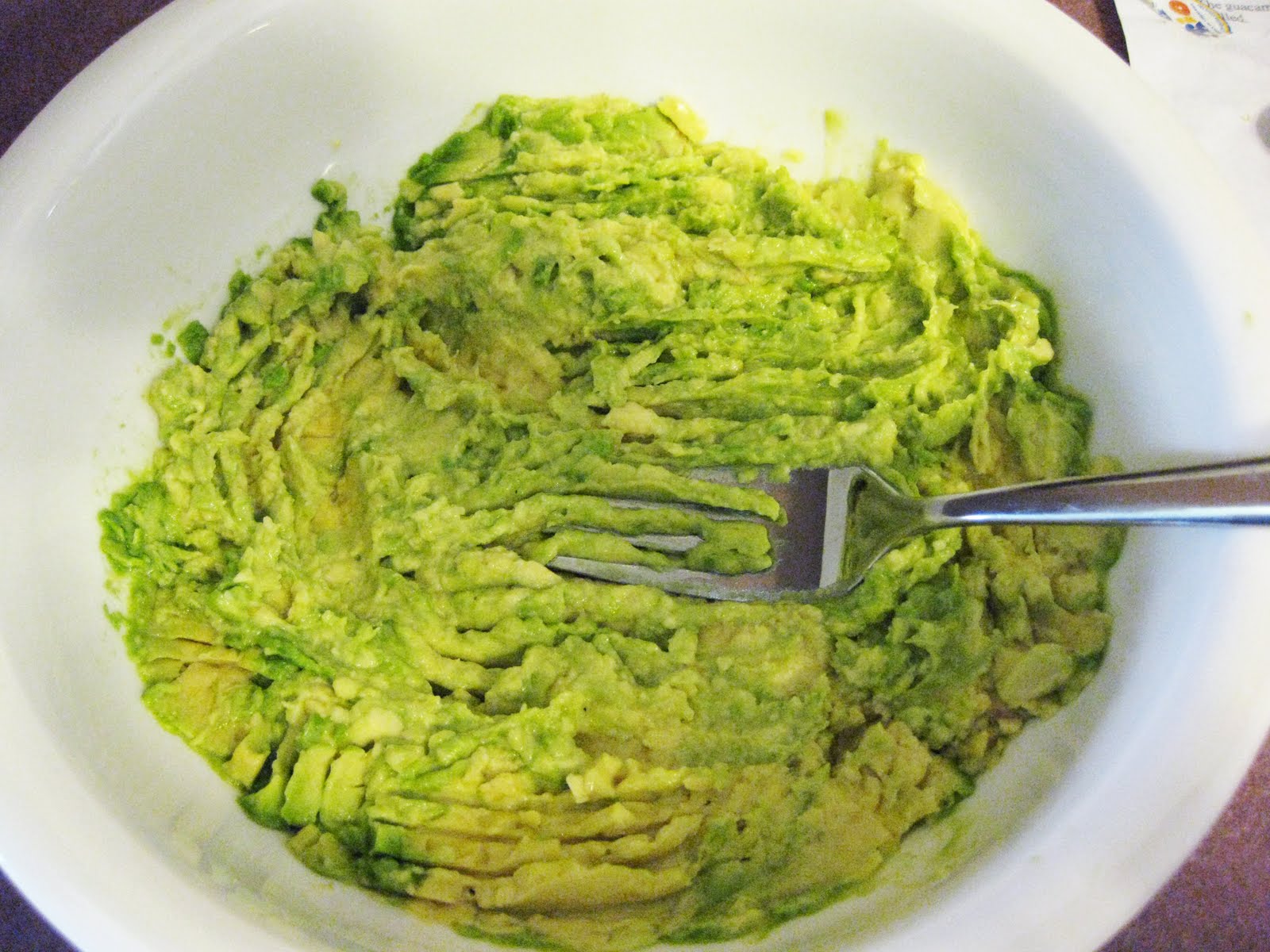 mashed avocado