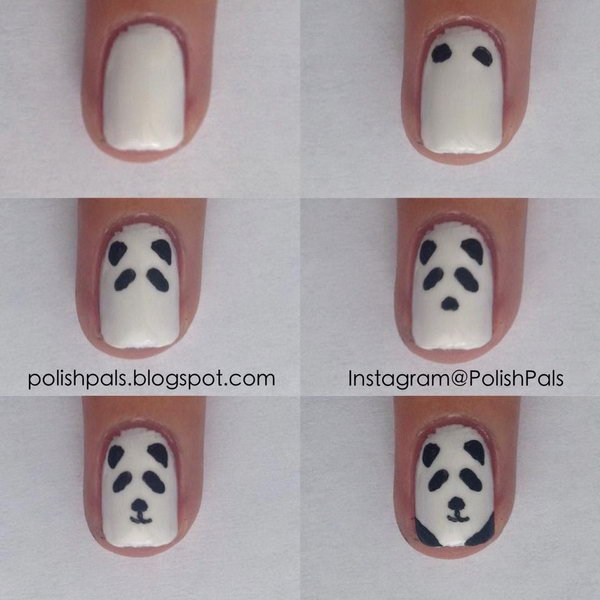 panda nail tutorial