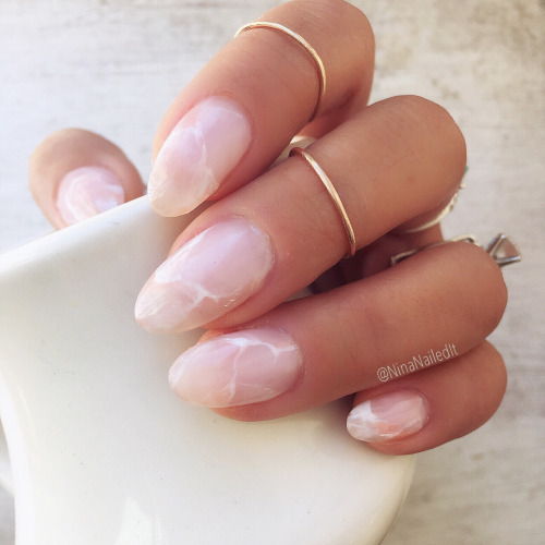 step by step rose quartz nails