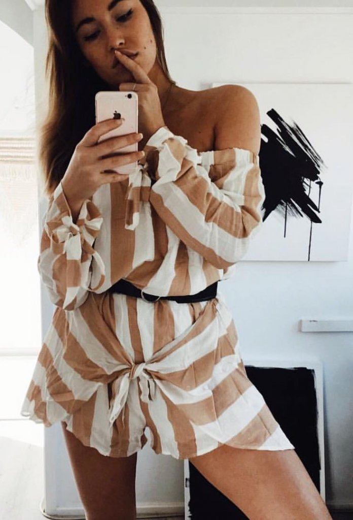 striped playsuit