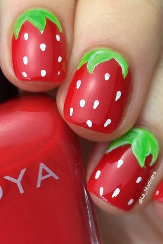 strawberry nail ideas