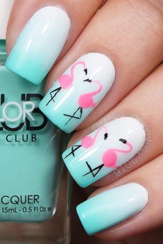 flamingo nails