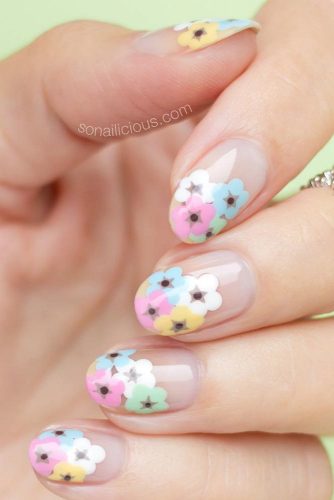 spring flower nails