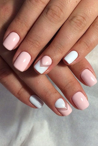 pastel chevron nails