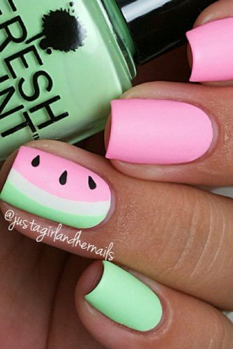 watermelon nail design