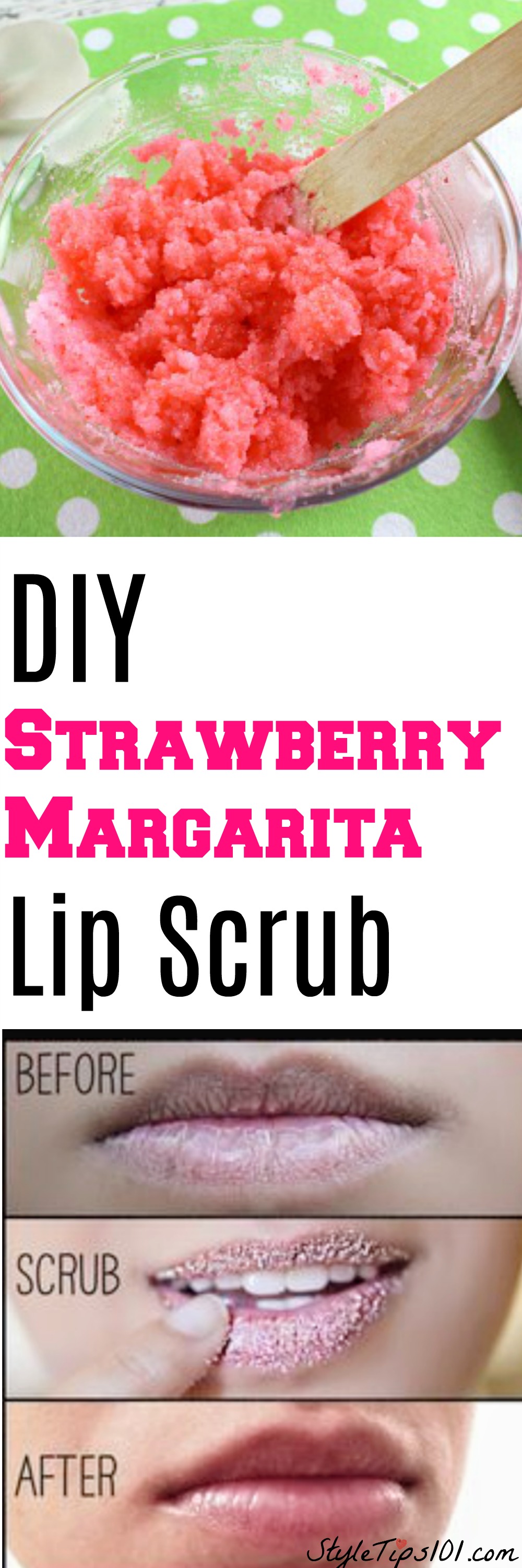 DIY Strawberry Margarita Lip Scrub
