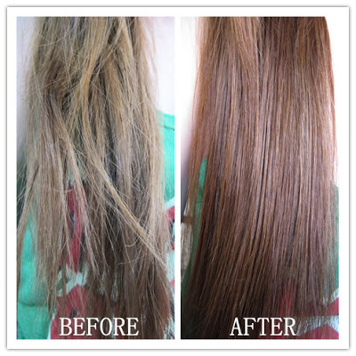 before and after hot oil treatment
