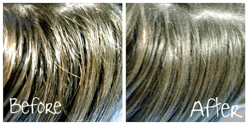 before and after oily hair
