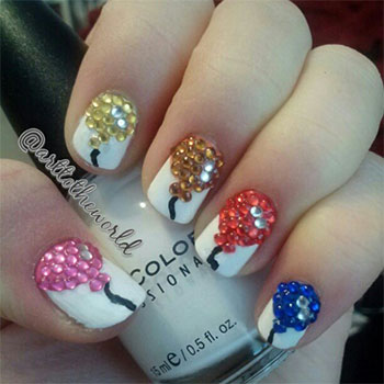 rhinestone manicure