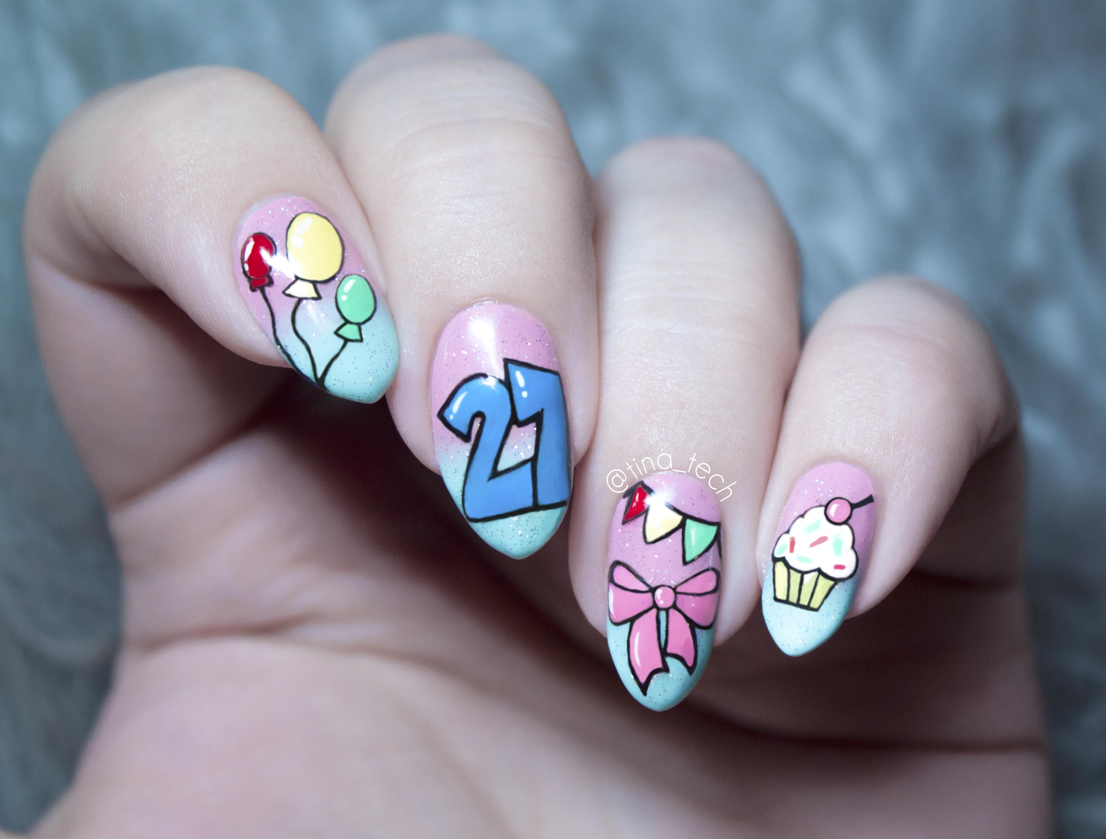 10. Sparkly Birthday Nail Designs for Short Nails - wide 2