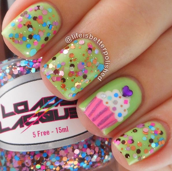 confetti nails