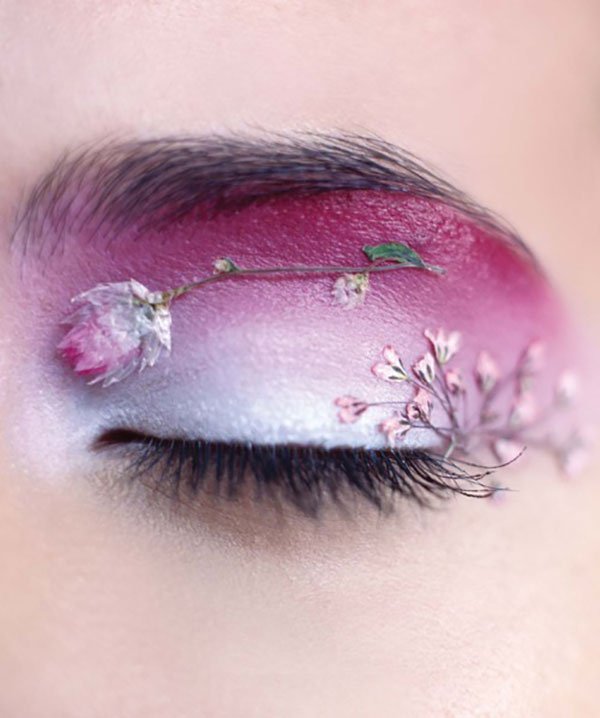 floral eye makeup