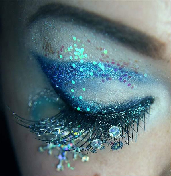 glittery eye makeup