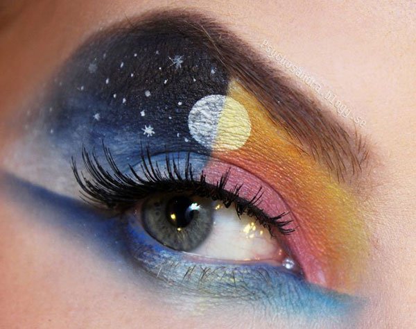 half moon eye makeup