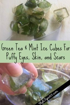 DIY Green Tea Mint Ice Cubes