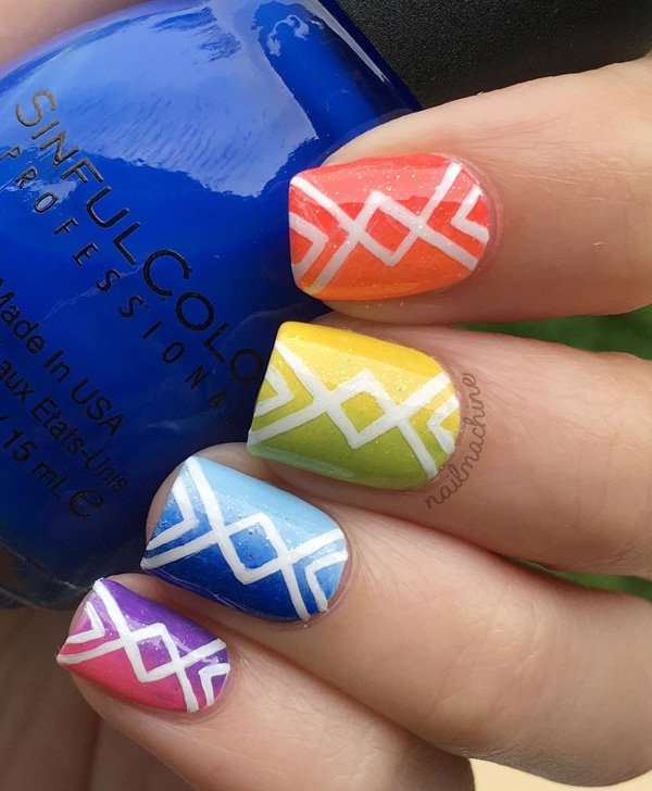 rainbow nails 10