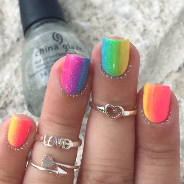 rainbow nails 11