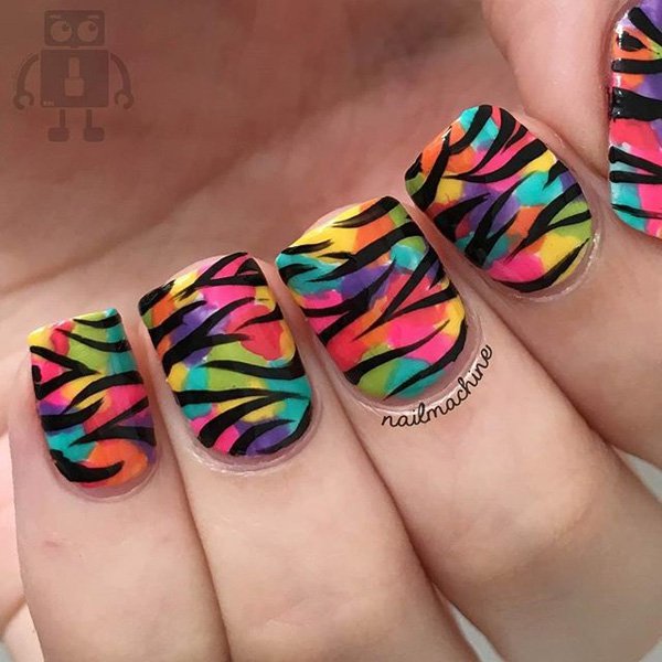 rainbow nails 13