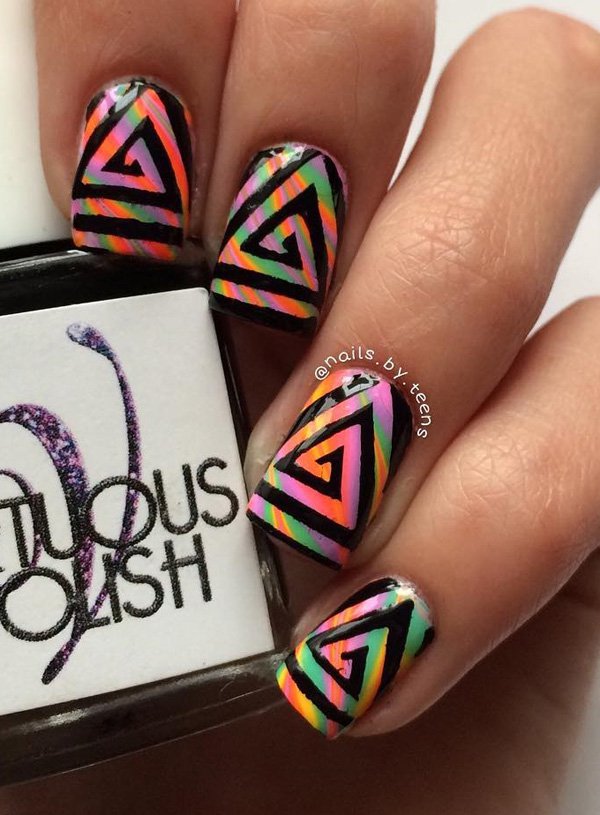 rainbow nails 15