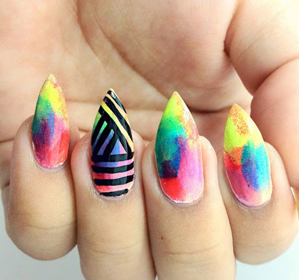rainbow nails 22