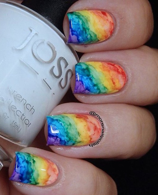 rainbow nails 23