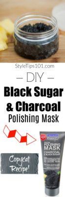 DIY Black Sugar and Charcoal Polishing Mask