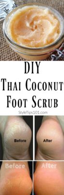 DIY Coconut Foot Scrub