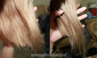 before and after hair damage