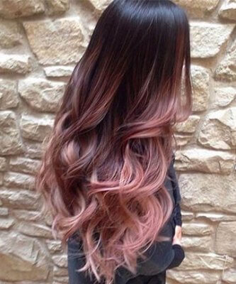 rose gold hair