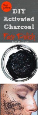 DIY charcoal face polish