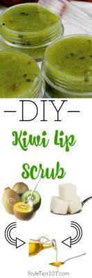 diy kiwi lip scrub