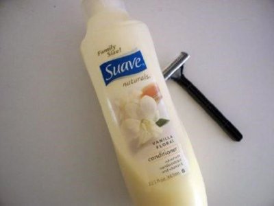 hair conditioner as shaving cream