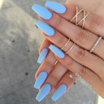 baby blue matte nail designs