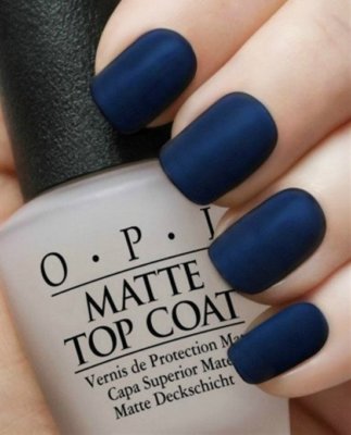 navy matte nail designs