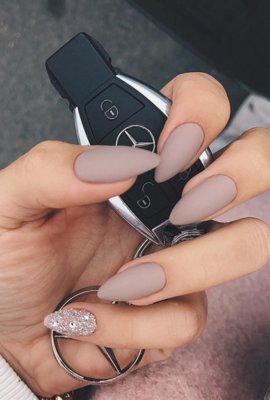 nude matte nail designs