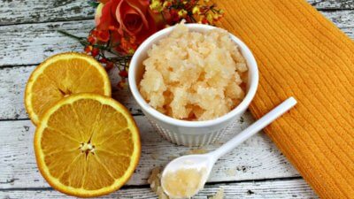 orange lip scrub