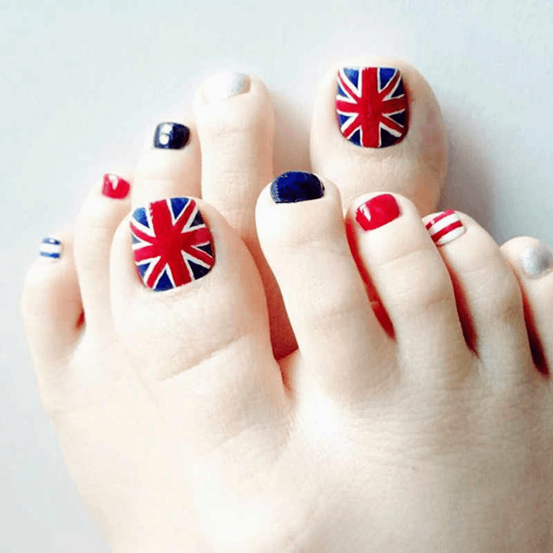 British Toe Nail Design