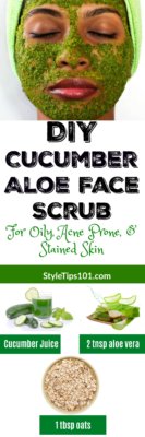 DIY Cucumber Aloe Face Scrub
