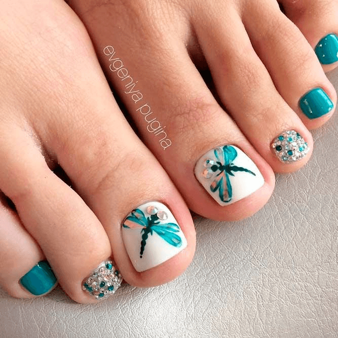 Firefly Toe Nail Design