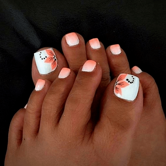 Tropical Toe Nail Design
