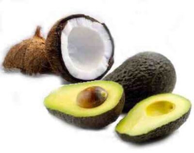 coconut oil and avocado