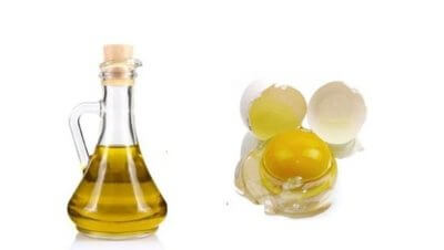 egg yolk and olive oil