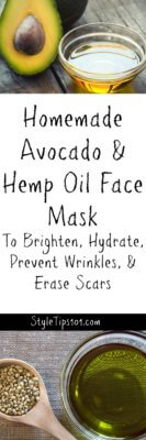 Homemade Hemp Oil Avocado Face Mask