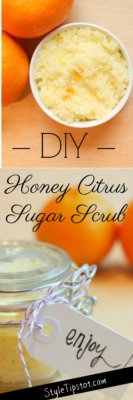 DIY Honey Citrus Sugar Scrub