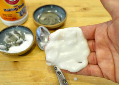 baking soda and water