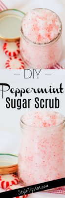 homemade peppermint sugar scrub
