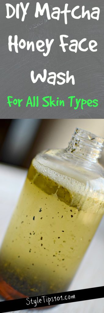 DIY Honey Matcha Face Wash