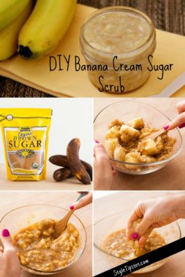 diy banana cream sugar scrub