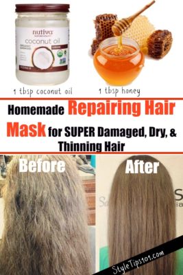 homemade repairing hair mask